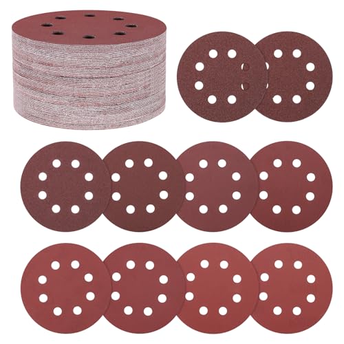 Kozelo 200 Pack Schleifscheiben-Set 125mm 5 Zoll 40/60/80/120/240/400/600/1000/1500/2000 Körnung 8-Loch Klett-Schleifpapier für Trockenbauschleifer Holz Metall Kozelo 200 Pack Schleifscheiben-Set 125mm 5 Zoll 40/60/80/120/240/400/600/1000/1500/2000 Körnung 8-Loch Klett-Schleifpapier für Trockenbauschleifer Holz Metall von Kozelo