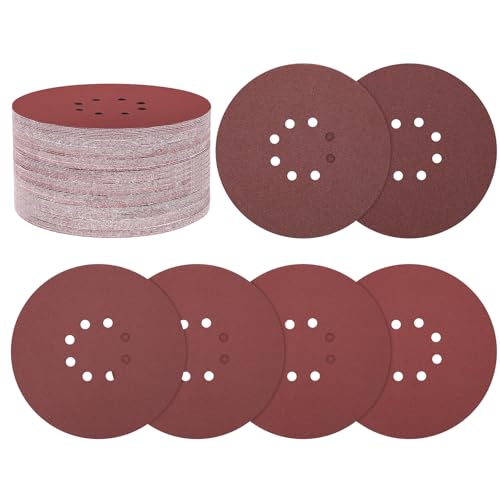 Kozelo 30 Pack Schleifscheiben-Set 230mm 9 Zoll 80/100/120/180/240/400 Körnung 8-Loch Klett-Schleifscheiben für Trockenbauschleifer Holz Metall Kozelo 30 Pack Schleifscheiben-Set 230mm 9 Zoll 80/100/120/180/240/400 Körnung 8-Loch Klett-Schleifscheiben für Trockenbauschleifer Holz Metall von Kozelo