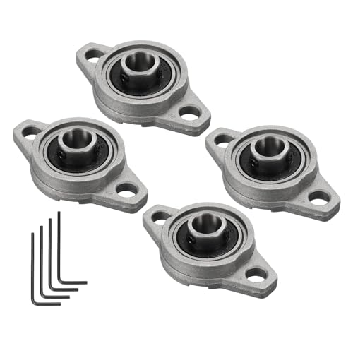 Kozelo 4 Stück KFL000 Flanschlager mit 10 mm Bohrung, Zinklegierung selbstausrichtende Flanschlager montiert Kozelo 4 Stück KFL000 Flanschlager mit 10 mm Bohrung, Zinklegierung selbstausrichtende Flanschlager montiert von Kozelo