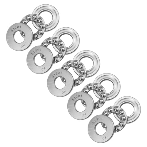 Kozelo 5 Stück 51201 Axial-Rillenkugellager - [12mm x 28mm x 11mm] Chromstahl Miniatur-Axiallager mit Unterlegscheibe für den Einsatz in Werkzeugmaschinen von Kozelo