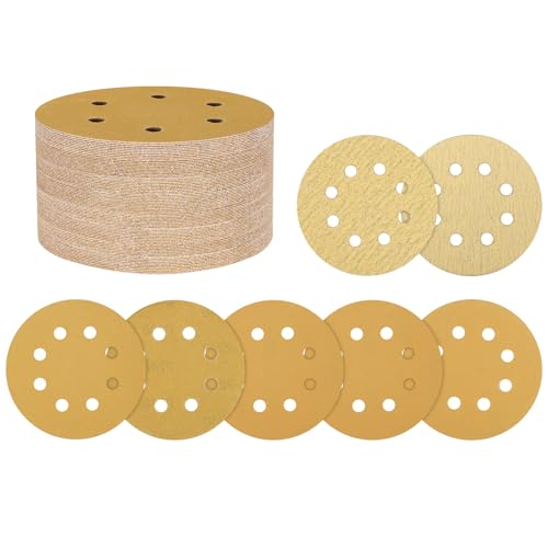 Kozelo 70 Pack Schleifscheiben-Set 125mm 5 Zoll 80/120/150/240/400/600/800 Körnung 8-Loch Klett-Schleifscheiben für Trockenbauschleifer Holz Metall Kozelo 70 Pack Schleifscheiben-Set 125mm 5 Zoll 80/120/150/240/400/600/800 Körnung 8-Loch Klett-Schleifscheiben für Trockenbauschleifer Holz Metall von Kozelo