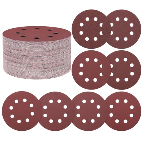 Kozelo 80 Pack Schleifscheiben-Set 125mm 5 Zoll 60/80/100/120/180/240/320/400 Körnung 8-Loch Klett-Schleifpapier für Trockenbauschleifer Holz Metall Kozelo 80 Pack Schleifscheiben-Set 125mm 5 Zoll 60/80/100/120/180/240/320/400 Körnung 8-Loch Klett-Schleifpapier für Trockenbauschleifer Holz Metall von Kozelo