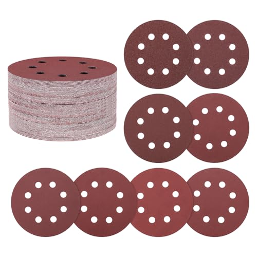 Kozelo 80 Pack Schleifscheiben-Set 125mm 5 Zoll 60/80/120/180/240/400/600/800 Körnung 8-Loch Klett-Schleifpapier für Trockenbauschleifer Holz Metall Kozelo 80 Pack Schleifscheiben-Set 125mm 5 Zoll 60/80/120/180/240/400/600/800 Körnung 8-Loch Klett-Schleifpapier für Trockenbauschleifer Holz Metall von Kozelo