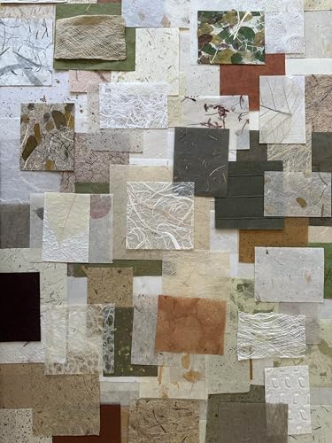 Kozo Studio Mulberry Paper Scrap Pack Garden Grove Edition (100 Unique Pieces) | Premium Decorative Paper for Scrapbooking, Card Making, Collage, Mixed Media Crafts, and DIY Projects von Kozo Studio