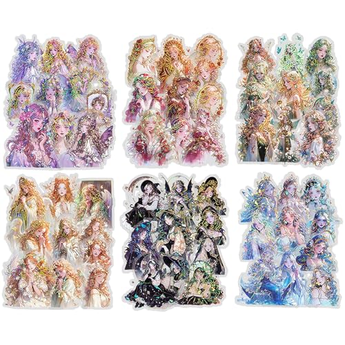 120PCS Mädchen Vintage Sticker Set Kraeoke Elfenmädchen PET Scrapbooking Sticker Dekorative Fotoalbum Sticker Ästhetische Aufkleber für Bullet Journal Zubehör und Scrapbook 120PCS Mädchen Vintage Sticker Set Kraeoke Elfenmädchen PET Scrapbooking Sticker Dekorative Fotoalbum Sticker Ästhetische Aufkleber für Bullet Journal Zubehör und Scrapbook von Kraeoke