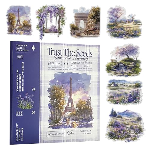 50 Blatt Scrapbook Stickerbuch Kraeoke Jahreszeit Sticker Washi Stickers Set Frühling Sommer Herbst Winter Scrapbook Zubehör für Fotoalbum Bullet Journal Scrapbooking (Jahreszeiten) von Kraeoke