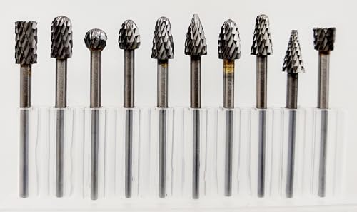 10-tlg HM Hartmetall Frässtifte Set für Metall, Holz, Kunststoff Ø3mm Schaft Dremel 10-tlg HM Hartmetall Frässtifte Set für Metall, Holz, Kunststoff Ø3mm Schaft Dremel von Kraftfeld