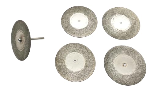 5x KRAFTFELD Mini Ø50mm Diamant Trennscheibe + Aufspann-Dorn für Multifunktionswerkzeug, Akkuschrauber, Bohrmaschine etc von Kraftfeld