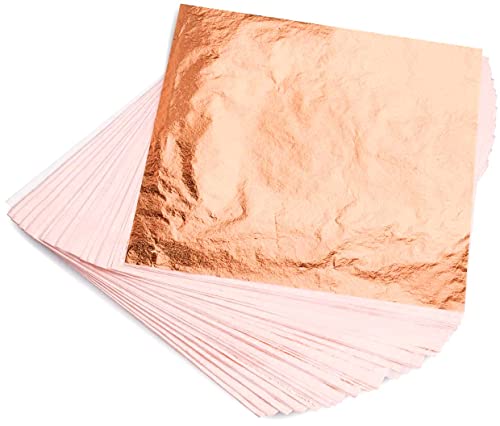 KraftiSky Copper Leaf Sheets - 100 Real Copper Foil Leaves 14x14 cm Metallic Rose Gold Leaf for Craft DIY Proejcts, Paintings, Gilding, Furniture, Makeup & Nail Art KraftiSky Copper Leaf Sheets - 100 Real Copper Foil Leaves 14x14 cm Metallic Rose Gold Leaf for Craft DIY Proejcts, Paintings, Gilding, Furniture, Makeup & Nail Art von KraftiSky