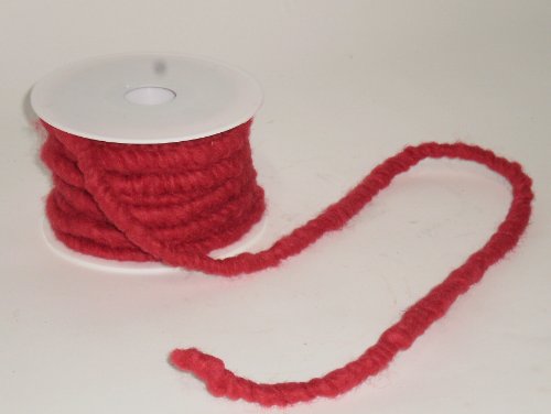 Wollkordel, Wollschnur 10 mm breit - Farbe: rot, 10 Meter auf Plastikrolle, Bastelwolle zum Dekorieren von Gefäßen und Gestecken, beliebt in der Floristik Wollkordel, Wollschnur 10 mm breit - Farbe: rot, 10 Meter auf Plastikrolle, Bastelwolle zum Dekorieren von Gefäßen und Gestecken, beliebt in der Floristik von KragoArt