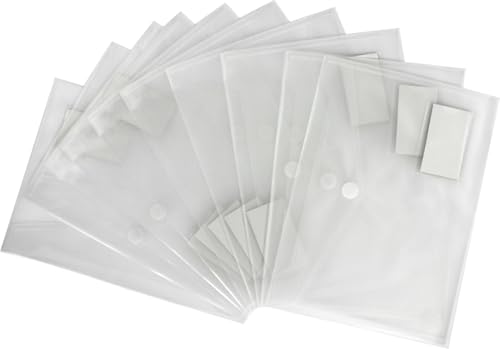 Dokumententasche A4 quer mit Visitenkartentasche u. Klettverschluss, transparent natur, aus PP, NEUTRAL - 10 Stück Dokumententasche A4 quer mit Visitenkartentasche u. Klettverschluss, transparent natur, aus PP, NEUTRAL - 10 Stück von Kranholdt