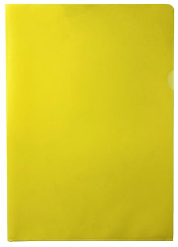 Sichthüllen A4 PP-Folie extra stark 120 my genarbt, farbig - 100 Sichthüllen (Transparent Gelb) von Kranholdt