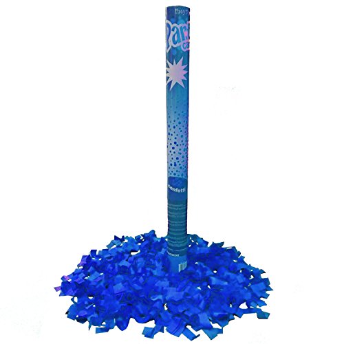 Konfettikanone farbig 60 cm Shooter Überraschung Hochzeit Knalleffekt (blau) von Krause & Sohn