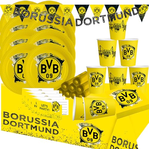 Krause & Sohn BVB-Dortmund Party-Set Ballons Borussia Verschiedene Ausführungen (Set XXL - 55 Teile) von Krause & Sohn