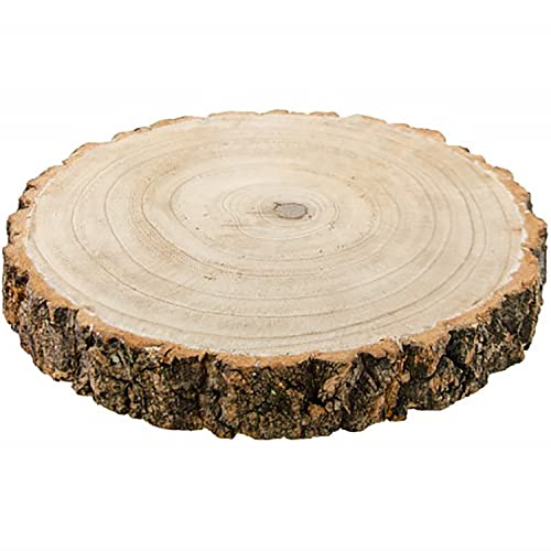 Naturbelassene Holzscheibe Baumscheibe DIY Deko Basteln Hochzeit Ø 12-38 cm Holz Weihnachten (26 cm - 1 Stück) von Krause & Sohn