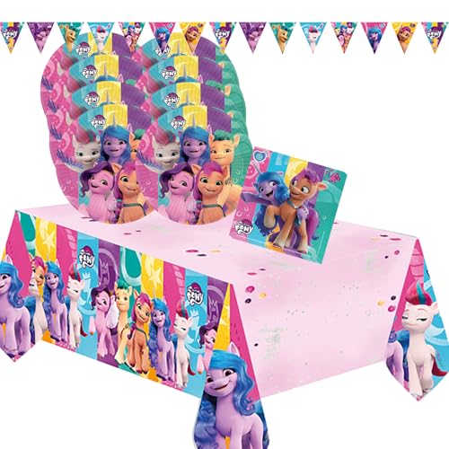Party-Set Kindergeburtstag Geburtstag Auswahl Mädchen & Jungen Party-Zubehör Geschirr Luftballon (My Little Pony) von Krause & Sohn