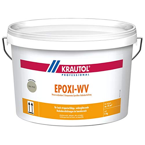 Krautol EPOXI WV 2K Bodensiegel, 2-Komponenten-Epoxidharz-Beschichtung für befahrbare Bodenbeschichtungen, 5 kg (3+2kg) von Krautol
