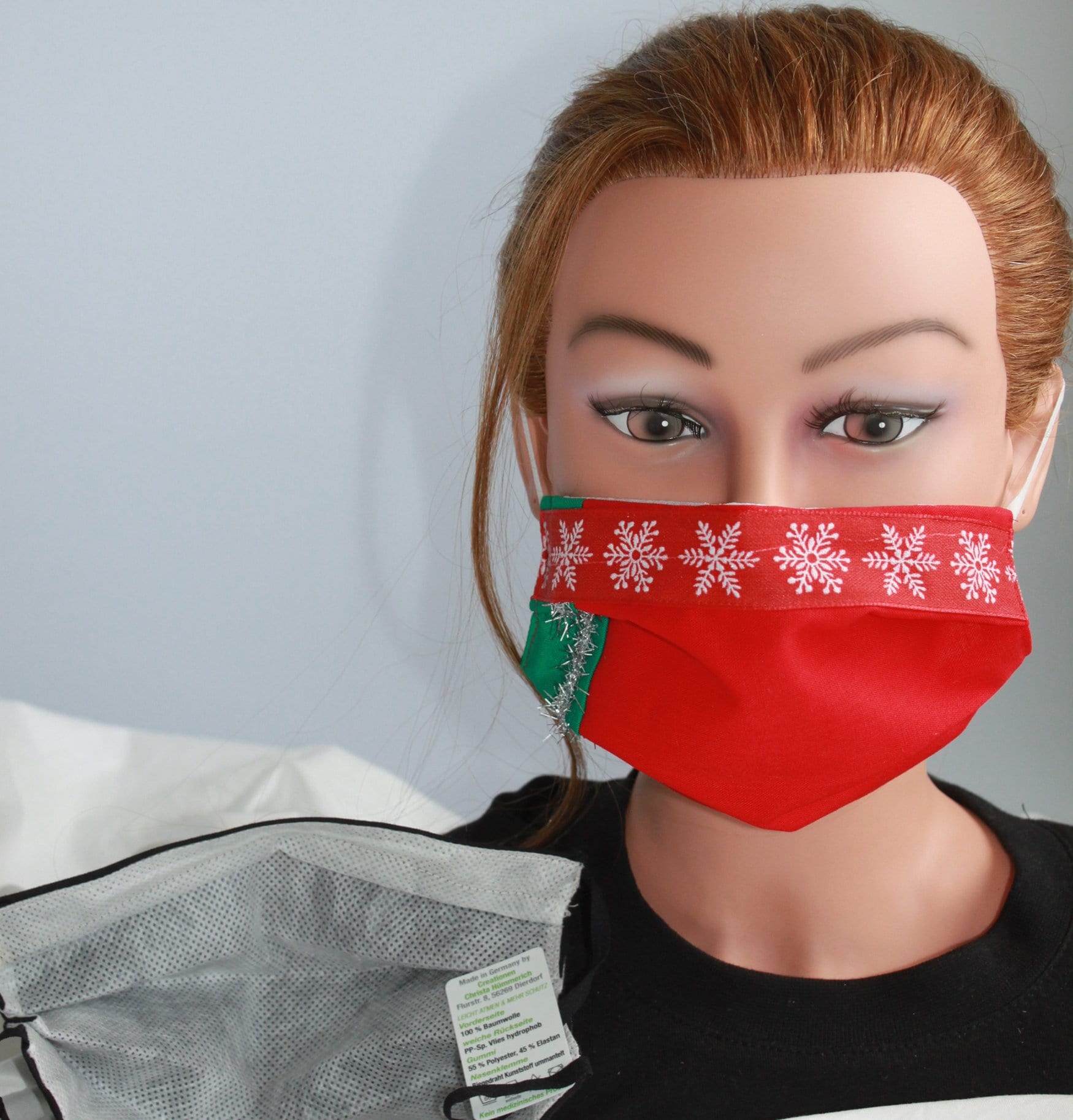 Maske Weihnachtsmaske Baumwollmaske- Weihnachtskristall Eiskristall - 15894 + Gratiszugabe Maske Weihnachtsmaske Baumwollmaske- Weihnachtskristall Eiskristall - 15894 + Gratiszugabe von Kreativhaeuschen