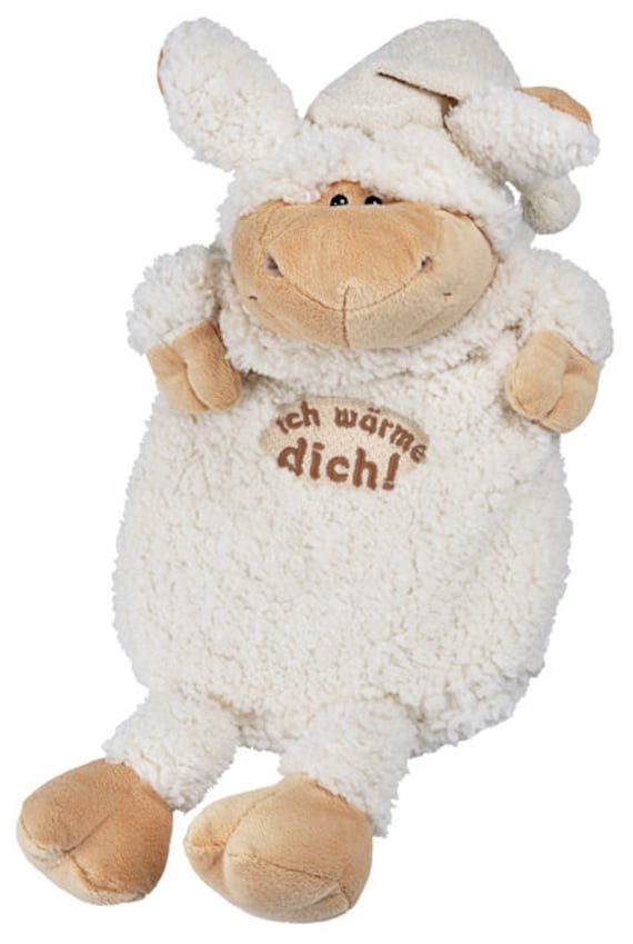 Wärmflasche Schäfchen Mit Stick - Ich Wärme Dich Wärmflasche Schäfchen Mit Stick - Ich Wärme Dich von Kreativhaeuschen