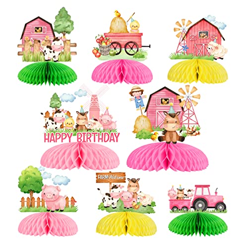 8 Stück rosa Bauernhof Party Supplies Bauernhof Thema Honeycomb Tafelaufsatz Tischdekorationen für Geburtstagsparty für Mädchen 8 Stück rosa Bauernhof Party Supplies Bauernhof Thema Honeycomb Tafelaufsatz Tischdekorationen für Geburtstagsparty für Mädchen von Kreatwow