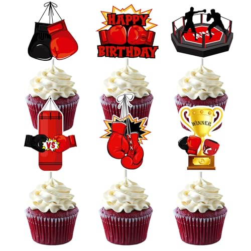 Kreatwow Boxen Geburtstag Party Dekorationen 36 Stück, Boxen Match Cupcake Topper Boxen Geburtstag Dekoration für Geliebte Sport Boxen Party Kampf Ringer Baby Dusche 1 2 3 Geburtstag Party Kreatwow Boxen Geburtstag Party Dekorationen 36 Stück, Boxen Match Cupcake Topper Boxen Geburtstag Dekoration für Geliebte Sport Boxen Party Kampf Ringer Baby Dusche 1 2 3 Geburtstag Party von Kreatwow