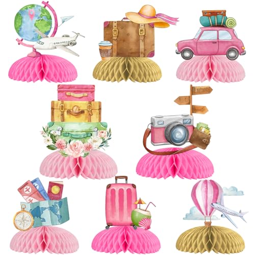 Kreatwow 8pcs Reise Party Waben Centerpieces Reise Party Dekorationen Reise Thematische Party Tischdekorationen Rosa Lassen Sie das Abenteuer beginnen Tabelle Topper für Weltkarte Geburtstag Kreatwow 8pcs Reise Party Waben Centerpieces Reise Party Dekorationen Reise Thematische Party Tischdekorationen Rosa Lassen Sie das Abenteuer beginnen Tabelle Topper für Weltkarte Geburtstag von Kreatwow