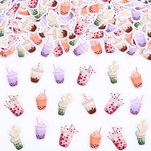 Kreatwow Bubble Tea Party Decorations 200 Pcs Bubble Tea Confetti Bubble Tea Party Supplies Bubble Milk Tea Table Decorations Scatter Party Supplies for Tea Party 1st 2nd 3rd Birthday von Kreatwow