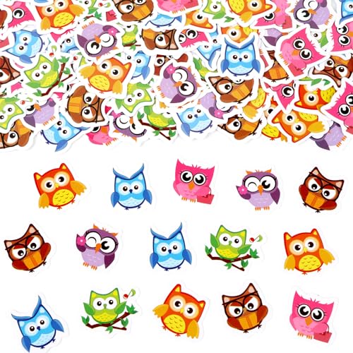 Kreatwow Eule Party Dekorationen 200pcs Eule Konfetti bunte Eule Tischdekoration Streuung für rustikale Wald Thema Eule Haus Geburtstag Baby Dusche Party Supply Woodland Tier Geburtstag Party Gunst von Kreatwow
