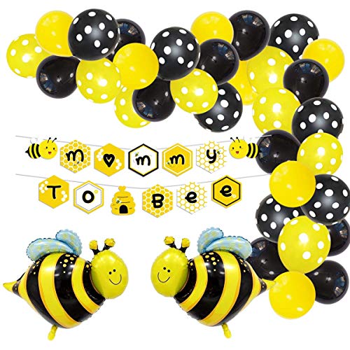 Kreatwow Honig Biene Baby Dusche Dekorationen Bumble Bee Ballon Garland Arch Kit Bumblebee Geschlecht offenbaren Party Supplies Mama Biene Banner von Kreatwow