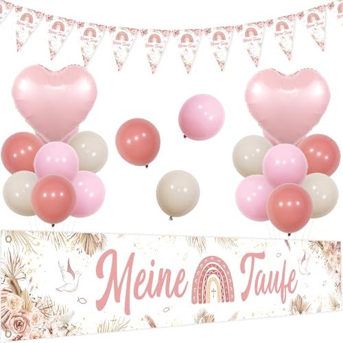 Kreatwow Meine Taufe Deko Mädchen Rosa Taufe Garten Banner My Christening Garland Erstkommunion Kommunion Taufe Party Regenbogen Boho Deko Baptism Decorations Herz Folienballon für Outdoor Babyparty Kreatwow Meine Taufe Deko Mädchen Rosa Taufe Garten Banner My Christening Garland Erstkommunion Kommunion Taufe Party Regenbogen Boho Deko Baptism Decorations Herz Folienballon für Outdoor Babyparty von Kreatwow