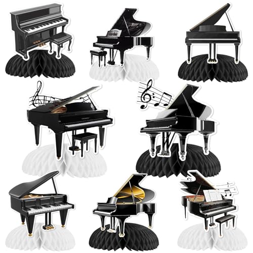 Kreatwow Musik Klavier Party Dekorationen 8pcs Musik Klavier Waben Centerpieces Klavier Geburtstag Dekorationen Musik Thematische Tischdekorationen Party Supply Musik Note Party Musikalische Kreatwow Musik Klavier Party Dekorationen 8pcs Musik Klavier Waben Centerpieces Klavier Geburtstag Dekorationen Musik Thematische Tischdekorationen Party Supply Musik Note Party Musikalische von Kreatwow