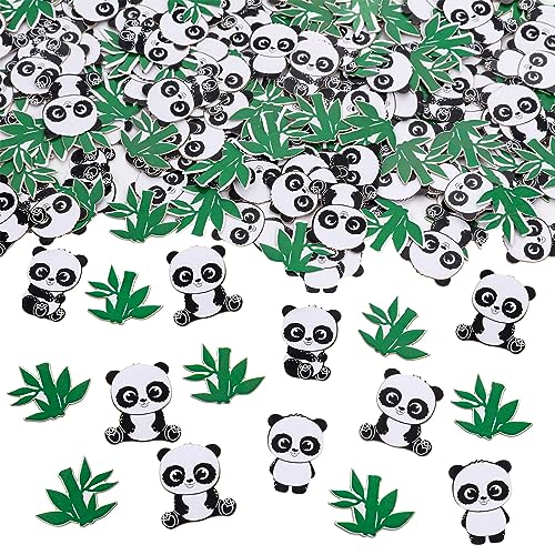 Kreatwow Panda-Partyzubehör, 200 Stück, Panda-Bambus-Konfetti, Tischdekoration, Panda-Themendekoration für Geburtstagsfeier, Babyparty, Natur-Themenparty, niedliche Tierbären-Partybevorzugung von Kreatwow