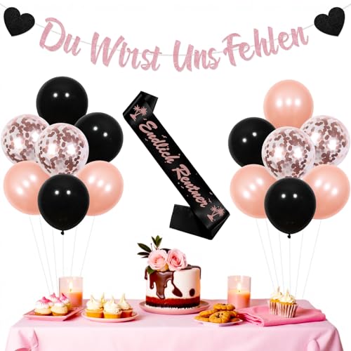 Kreatwow Rente Party Deko Frau Du Wirst Uns Fehlen Banner Endlich Rentnerin SchäRpe Luftballon Farewell Abschieds Party Deko Rosa Schwarz We Will Miss You Decorations für Abschiedsfeier und Ruhestand Kreatwow Rente Party Deko Frau Du Wirst Uns Fehlen Banner Endlich Rentnerin SchäRpe Luftballon Farewell Abschieds Party Deko Rosa Schwarz We Will Miss You Decorations für Abschiedsfeier und Ruhestand von Kreatwow