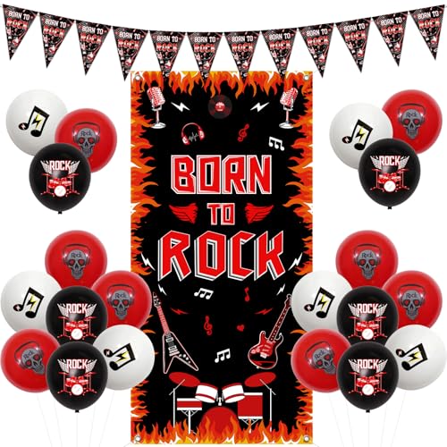 Kreatwow Rock and Roll Geburtstag Party Dekorationen Born To Rock Tür Banner Musik Thema Party Dekorationen Rock Roll Dreieck Flaggen Banner Musik Hip Pop Party Rock N Roll Musik Geburtstag 1950er Kreatwow Rock and Roll Geburtstag Party Dekorationen Born To Rock Tür Banner Musik Thema Party Dekorationen Rock Roll Dreieck Flaggen Banner Musik Hip Pop Party Rock N Roll Musik Geburtstag 1950er von Kreatwow