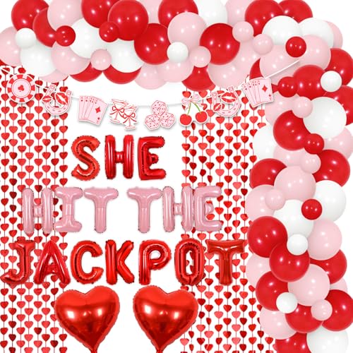 Kreatwow Vegas Bachelorette Party Dekoration Rot She Hit The Jackpot Ballon Banner Kirsche Vegas Brautdusche Girlande Casino Spiel Nacht Würfel Spielkarte Poker Herz Fransen Ballon Girlande Bogen Kreatwow Vegas Bachelorette Party Dekoration Rot She Hit The Jackpot Ballon Banner Kirsche Vegas Brautdusche Girlande Casino Spiel Nacht Würfel Spielkarte Poker Herz Fransen Ballon Girlande Bogen von Kreatwow