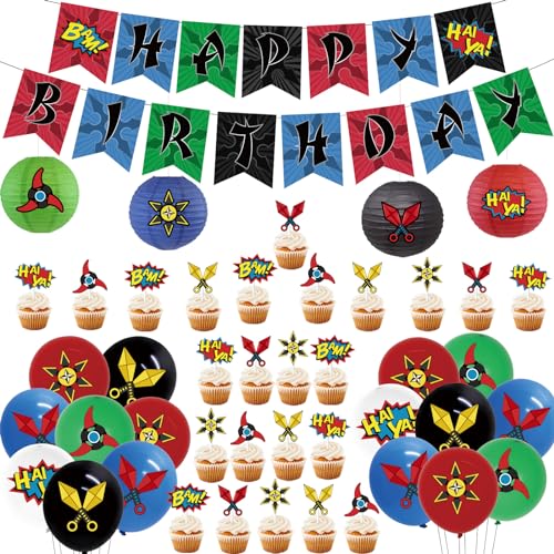 Kreatwow Ninja Geburtstag Party Dekorationen Ninja Happy Birthday Banner Ninja Ballons Ninja Cupcake Toppers Ninja Papierlaternen Krieger Party Ninja Warrior Master Party Baby Shower Kreatwow Ninja Geburtstag Party Dekorationen Ninja Happy Birthday Banner Ninja Ballons Ninja Cupcake Toppers Ninja Papierlaternen Krieger Party Ninja Warrior Master Party Baby Shower von Kreatwow