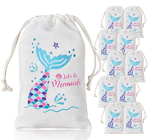 LUCK COLLECTION Meerjungfrau Partei Taschen Party Favor Treat Goodie Taschen für Kid Mermaid Party Supplies von Kreatwow