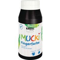 MUCKI Fingerfarbe, 750 ml - Schwarz von Schwarz