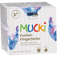 MUCKI Funkel-Fingerfarbe, 4er-Set von Multi