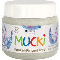 MUCKI Funkel-Fingerfarbe - Drachen-Silber von Silber