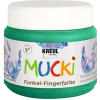 MUCKI Funkel-Fingerfarbe - Smaragdgrün von Grün