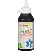 MUCKI Stoff-Fingerfarbe, 250 ml - Schwarz von Kreul Kinder