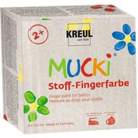 MUCKI Stoff-Fingerfarbe, 4er-Set von Multi