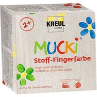 MUCKI Stoff-Fingerfarbe, 4er-Set von Kreul Kinder