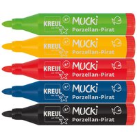 Mucki Porzellan-Pirat, Porzellanmalstift, 5er-Set von Multi