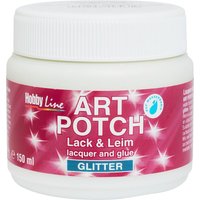 Art Potch Serviettenlack "Glitter", 150 ml - Silber