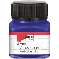 KREUL Acryl Glanzfarbe, 20 ml - Dunkelblau von Blau