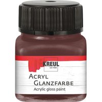 KREUL Acryl Glanzfarbe, 20 ml - Dunkelbraun von Braun