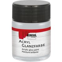 KREUL Acryl Glanzfarbe, 50 ml, metallic - Silber von Silber