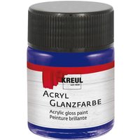 KREUL Acryl Glanzfarbe, 50 ml - Dunkelblau von Blau